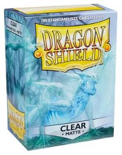 PAQUET DE 100 POCHETTES PROTECTRICES DE CARTES TRANSPARENT MAT DRAGON SHIELD